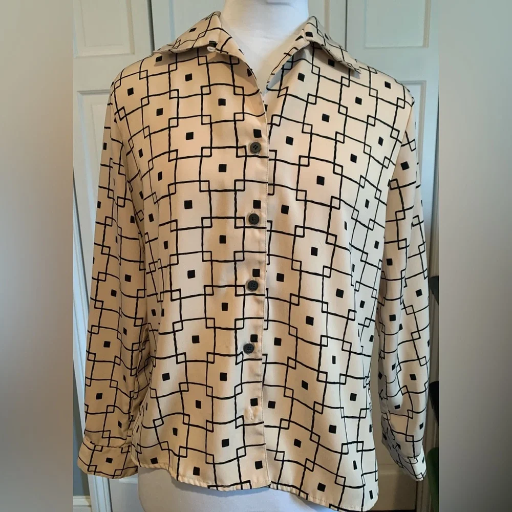 Notations button down blouse Size:PS - Picture 1 of 5